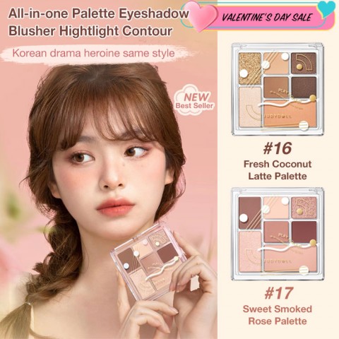 All-in-one Palette Eyeshadow Blusher Hightlight Contour - Korean drama heroine same style