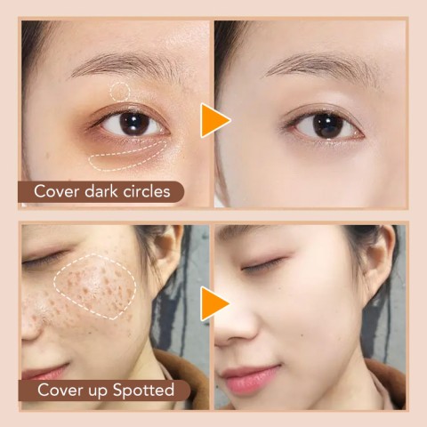 Tri-Color Concealer - Covers Spotted Face, Dark Circles, Pimples