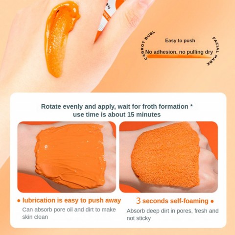 Carrot Bubble Mask Compound Acid Carrot Foam Facial Mask