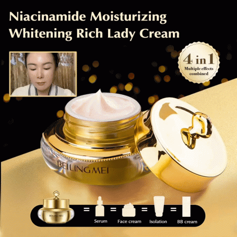 4 in 1 Niacinamide Gold Protein Moisturizing Whitening Lady Cream