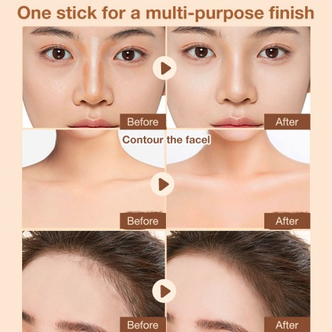 Natural double-end highlight contour stick