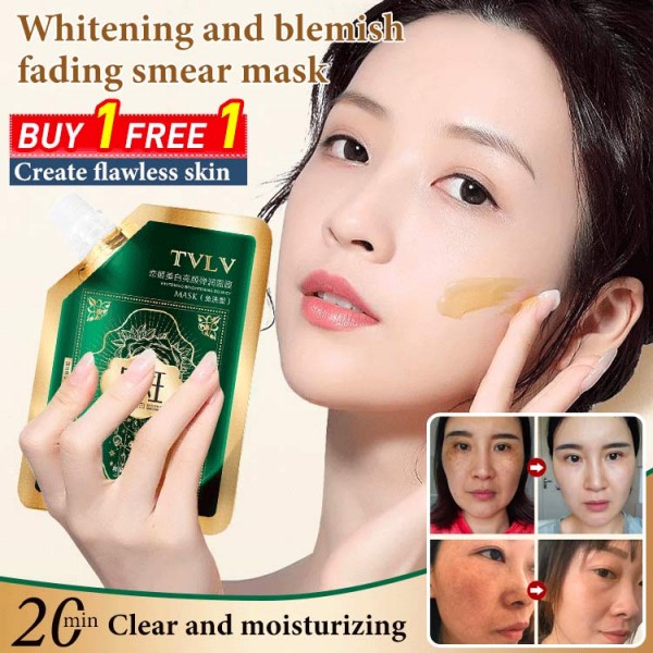 Whitening and blemish fading smear mask..