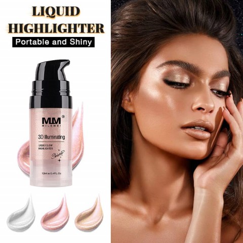 Easy to carry 3-color multifunctional face and eye 3D highlighter