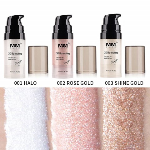 Easy to carry 3-color multifunctional face and eye 3D highlighter