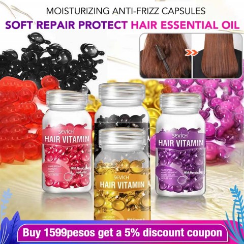 Moisturizing Anti-Frizz Capsules Soft Repair protect Hair Essential Oil