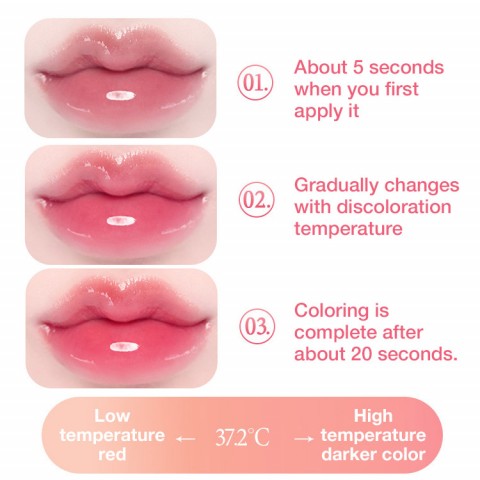 Color changing essence oil lip gloss