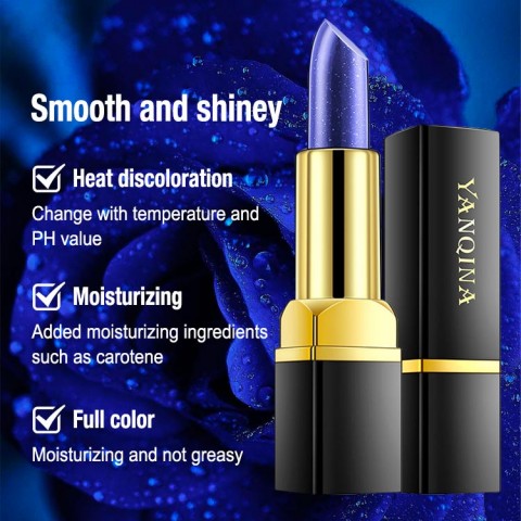 Blue Rose Color Changing Lipstick Discoloration Non-stick Cup Lipstick