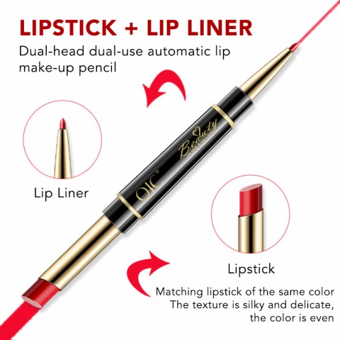 Auto-Rotating Lip Liner Waterproof Non-Marking Matte Lipstick Pen