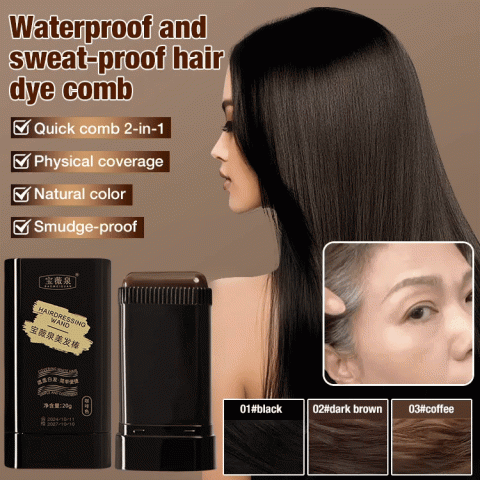 Waterproof and sweat-proof hair dye comb